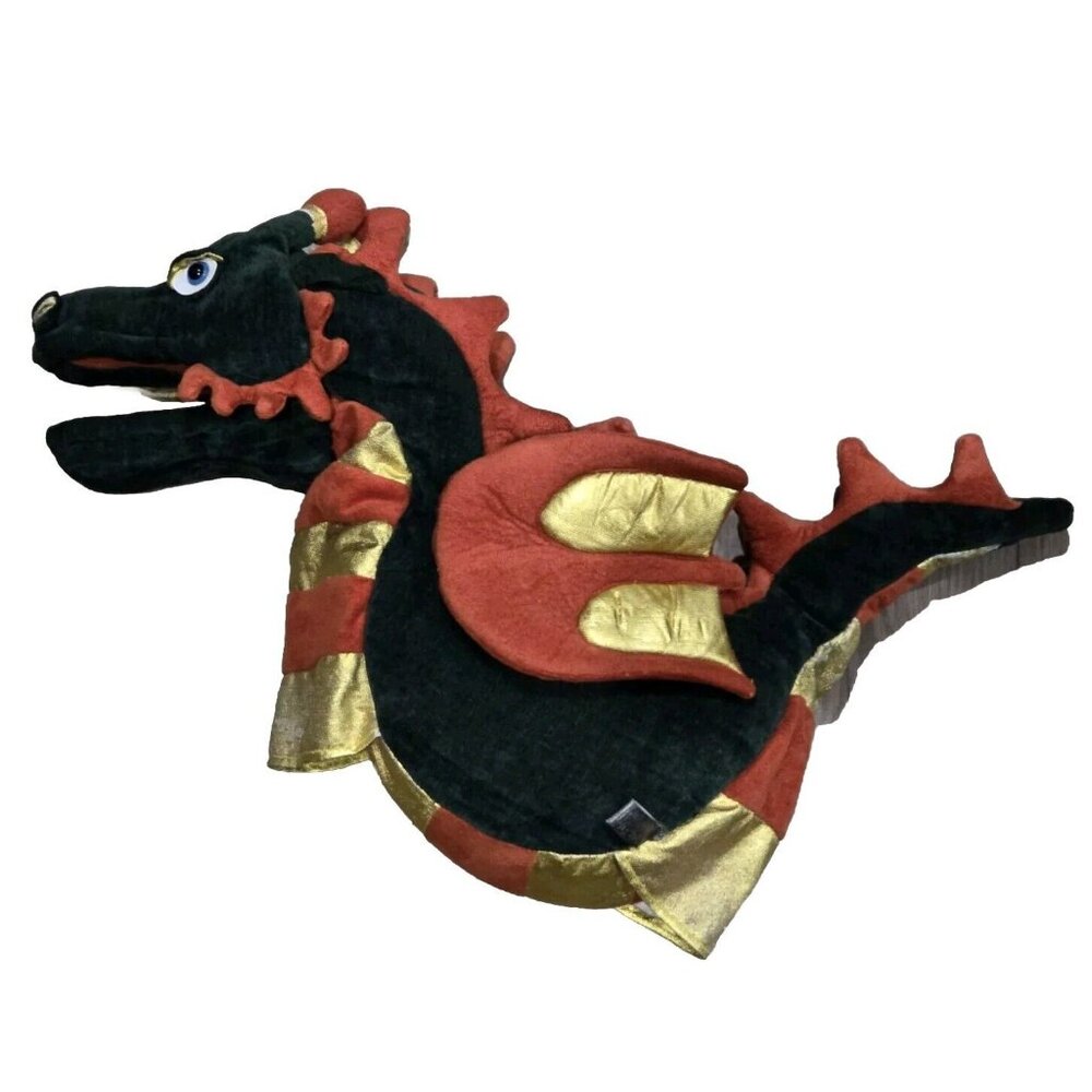 Melissa & Doug Plush Animal Fire Breathing Dragon Hand Full Body Puppet Two Hand - Picture 2 of 10